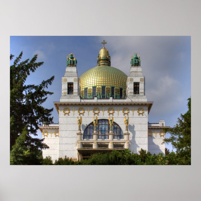 Pôster Rua: Igreja de Leopold Viena Áustria (Frente)