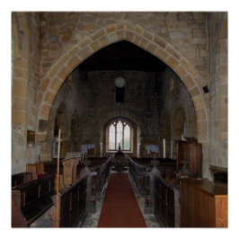Pôster Rua. Igreja de Maria, Leake North Yorkshire Herita