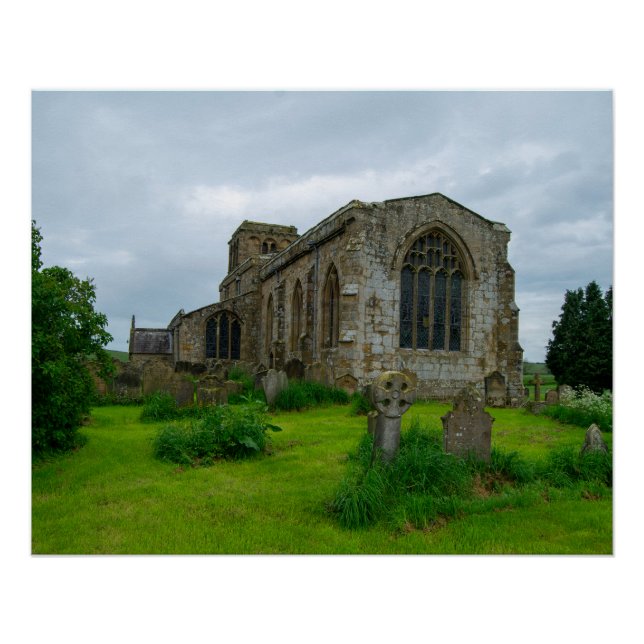 Pôster Rua. Igreja de Maria, Leake North Yorkshire Herita (Frente)
