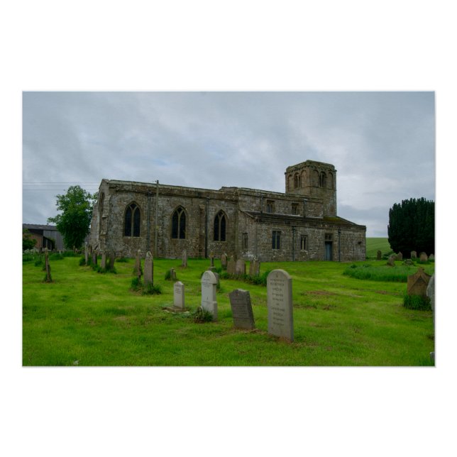 Pôster Rua. Igreja de Maria, Leake North Yorkshire Herita (Frente)