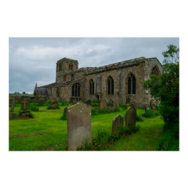 Pôster Rua. Igreja de Maria, Leake North Yorkshire Herita