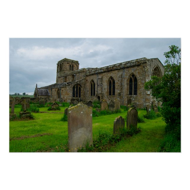 Pôster Rua. Igreja de Maria, Leake North Yorkshire Herita (Frente)