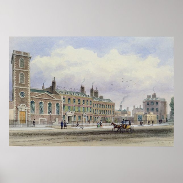 Pôster Rua, Igreja de Thomas, Southwark, Londres (Frente)