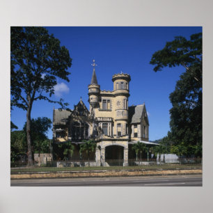 Poster Rua James, Porto de Espanha, Trinidade, Caribe