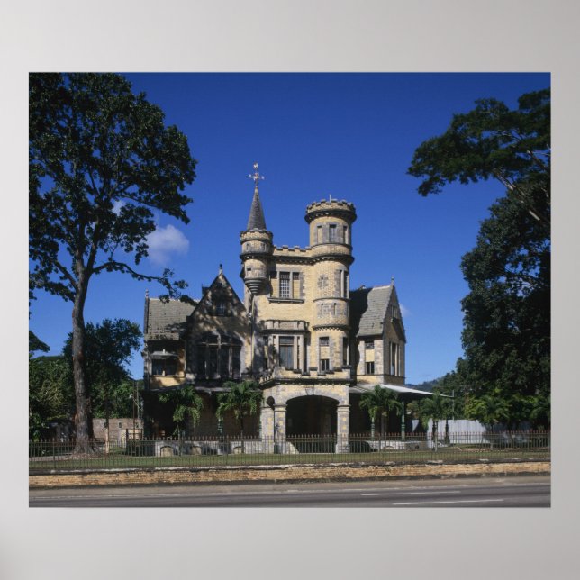 Poster Rua James, Porto de Espanha, Trinidade, Caribe (Frente)