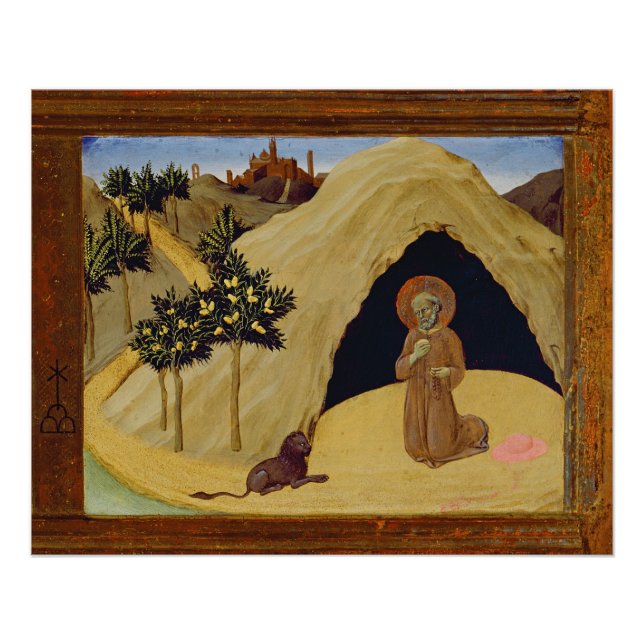 Pôster Rua. Jerome com o leão, 1436 (tempera no painel) (Frente)