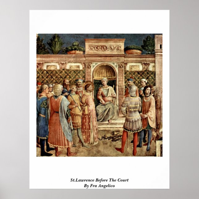 Poster Rua.Lawrence No Tribunal Por Fra Angelico (Frente)