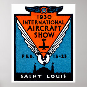 Poster rua Louis Air Show de 1930