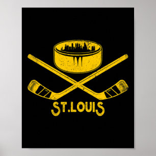 Poster Rua Louis Retro Hockey Lover Sticks State Outi