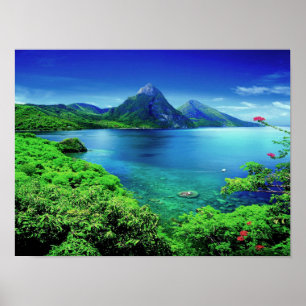 Poster Rua. Lucia The Pitons