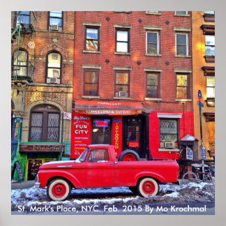 Poster Rua. Mark's Place, NYC fevereiro de 2015