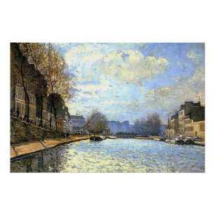 Pôster Rua Martin Canal Alfred Sisley Poster
