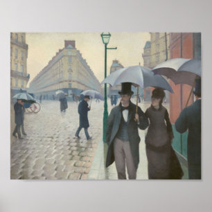 Poster Rua Paris em Rainy Weather