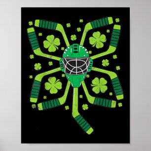 Poster Rua Patrick#39;s Day Ice Hockey Shamrock Clover Bo
