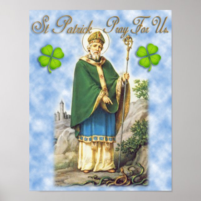 Poster Rua Patrick, Patron Santo da Irlanda. (Frente)