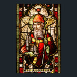 Pôster Rua: Patrick StainGlass Art Deco<br><div class="desc">Patrick retratou numa janela de vidro manchado.</div>