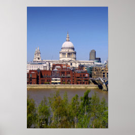 Poster Rua Paulista Catedral de Londres Inglaterra Reino