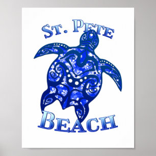 Poster Rua Pete Beach Flórida, Tartaruga Tribal