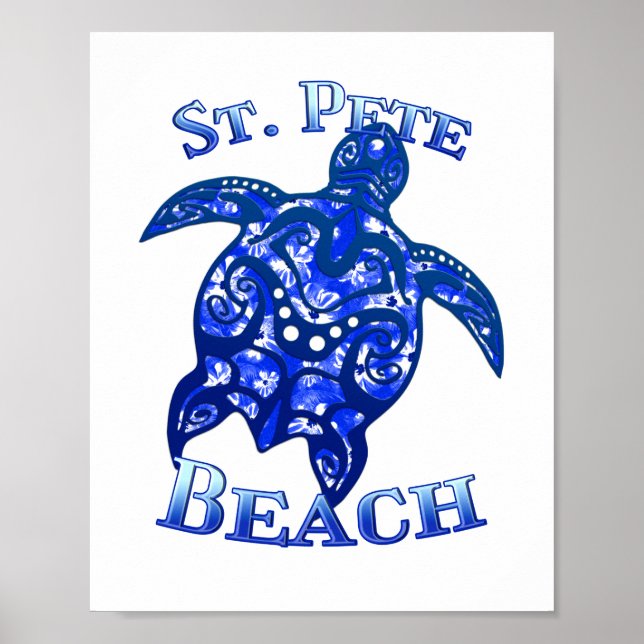 Poster Rua Pete Beach Flórida, Tartaruga Tribal (Frente)