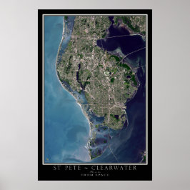 Poster Rua Petersburg - Clearwater Florida Satellite Map