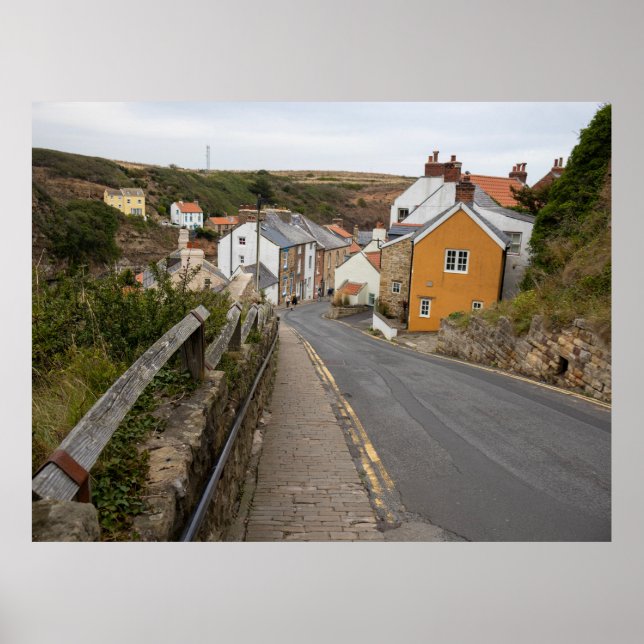 Poster Rua Principal da Vila de Staithes (Frente)