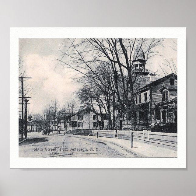 Pôster Rua principal. Jefferson, New York Vintage (Frente)