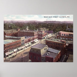 Pôster Rua principal ocidental de Porte Indiana do La