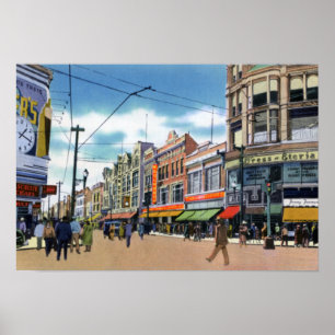 Pôster Rua principal sul de Pensilvânia da barra de