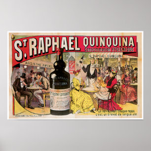 Pôster Rua: Raphael Quinquina Vintage Wine Ad Art