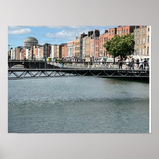 Poster Rua Rio Liffey Dublin Irlanda Europa (Frente)