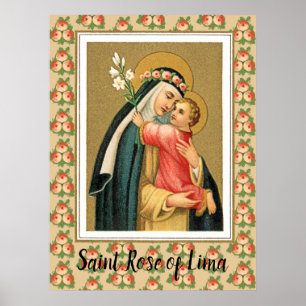 Poster Rua. Rosa de Lima e a criança Cristo (M 023)