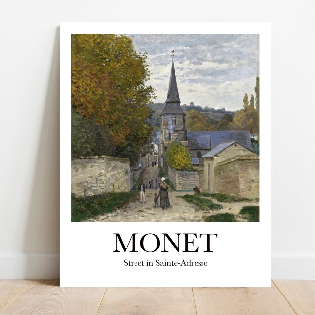 Poster Rua Sainte-Adresse, por Claude Monet (Monet's Impressionist Gem: "Street in Sainte-Adresse." Bring Paris home! Museum-quality poster)