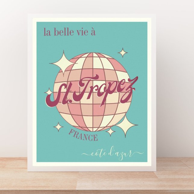 Poster Rua santo Tropez França costa d'Azur (Criador carregado)