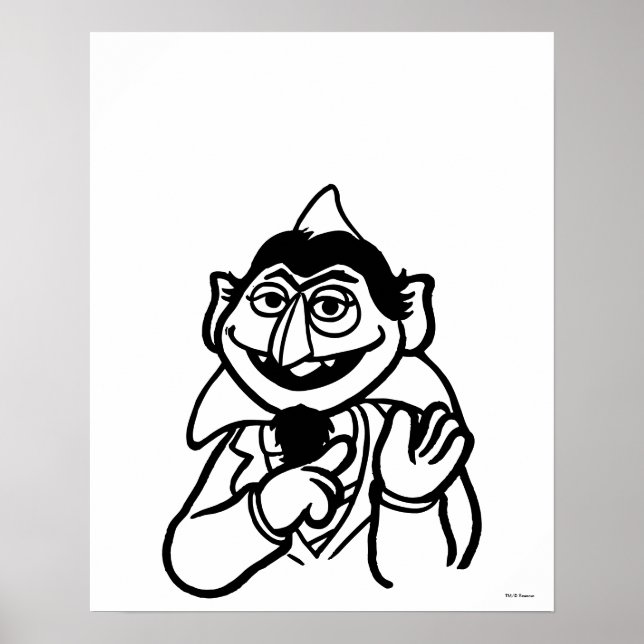 Poster Rua Sésamo | Contagem von Count (Frente)