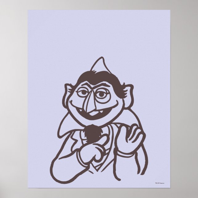 Poster Rua Sésamo | Contagem von Count (Frente)