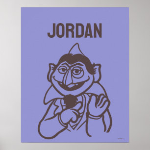 Poster Rua Sésamo Contagem von Count Adicione seu nom
