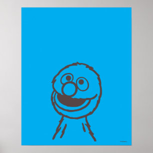 Poster Rua Sésamo Grover Bright