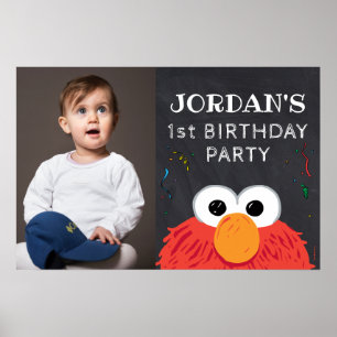 Poster Rua Sésamo Quadro de referência de aniversário d