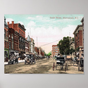Poster Rua sul, Morristown NJ, vintage