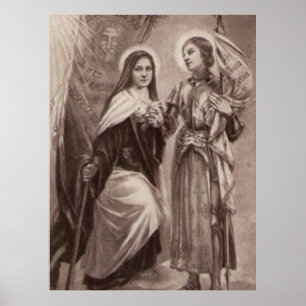 Poster Rua. Therese of Lisieux Joan of Arc Católica Santo