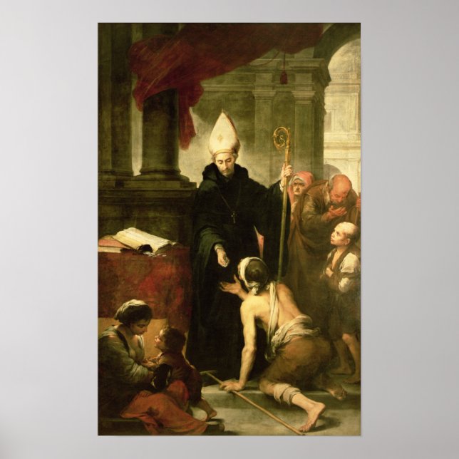 Pôster Rua Thomas of Villanueva Distributing Alms, 1678 (Frente)