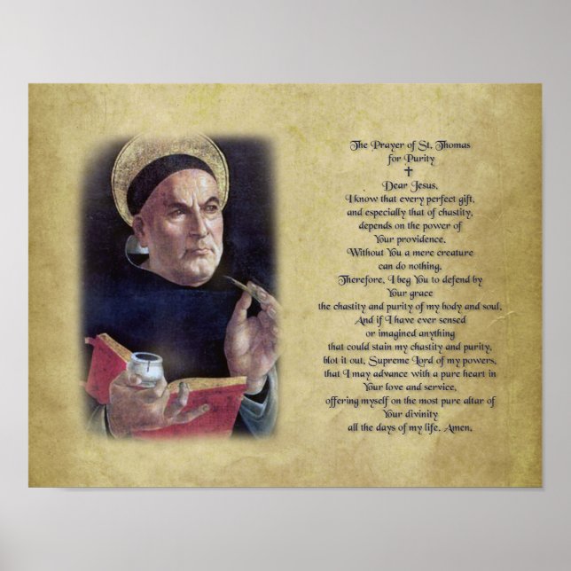 Poster Rua, Tomás Orador de Aquinas por Pureza. (Frente)