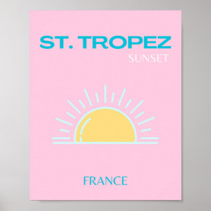 Poster Rua Tropez, França, Pré-Disquete, Rosa