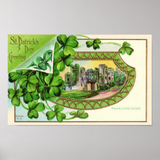 Poster Rua, Vintage Ireland Castle
