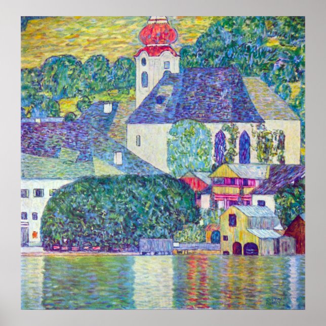 Poster Rua Wolfgang Church por Klimt (Frente)