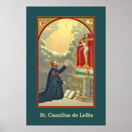 Poster Ruas. Camillus Orando Antes de um Crucifixo (M 020