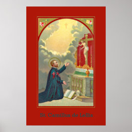 Poster Ruas. Camillus Orando Antes de um Crucifixo (M 020