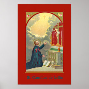 Poster Ruas. Camillus Orando Antes de um Crucifixo (M 020