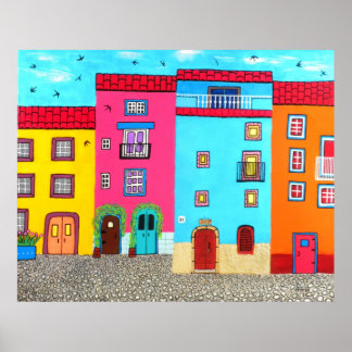 Pôster Ruas Cobblestone da Sardenha