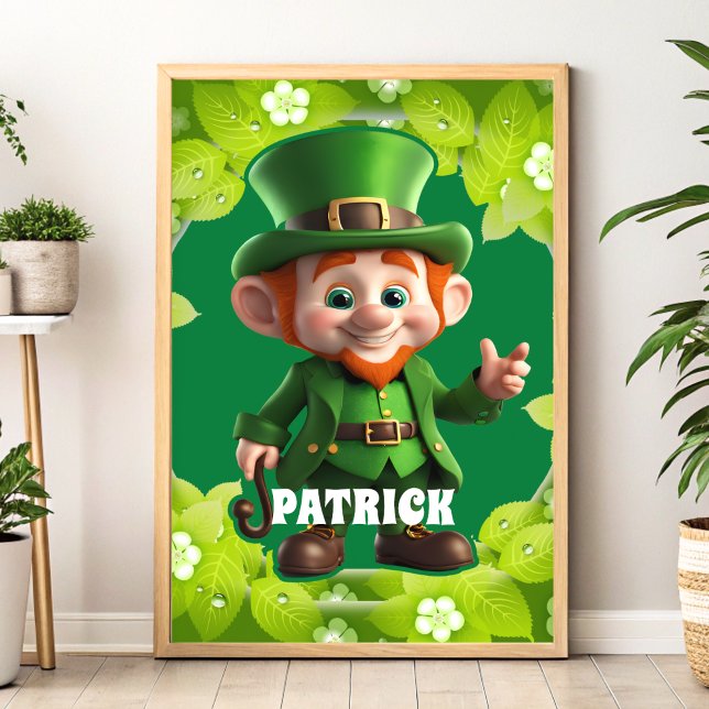 Poster ruas de Leprechaun 3D. Crianças Personalizadas do  (Criador carregado)